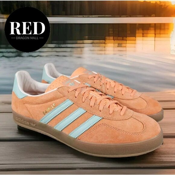 Adidas Originals GAZELLE INDOOR IH7499 Easy Orange Clear Mint Gum - Men's Sz 10 - Picture 3 of 16